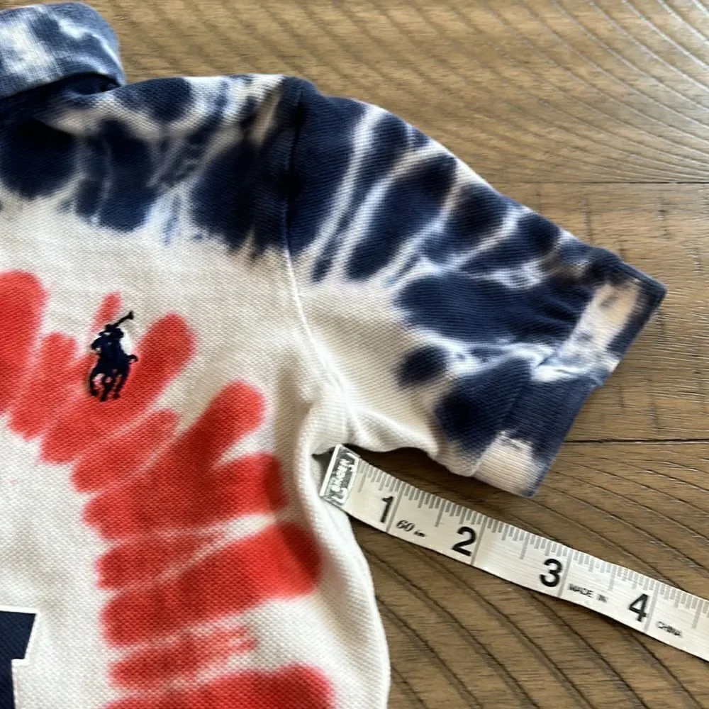 Team USA 🇺🇸 Tie Dye Classic Crew Polo Shirt by Ralph Lauren 2020 Limited Ed.